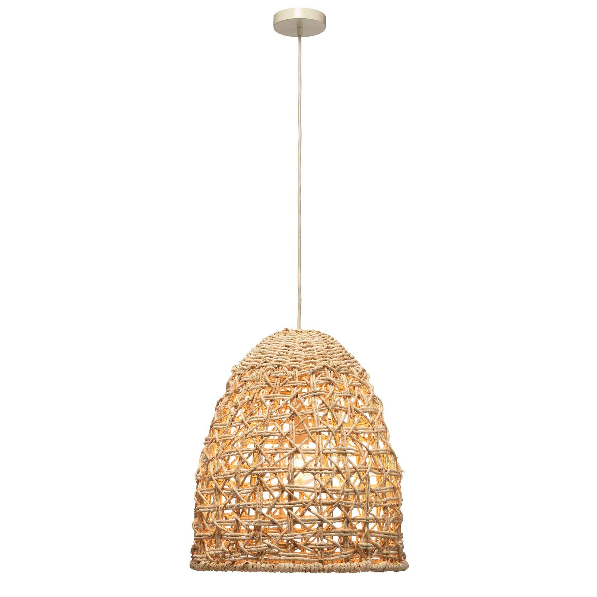 1 light 18 inch natural pendant