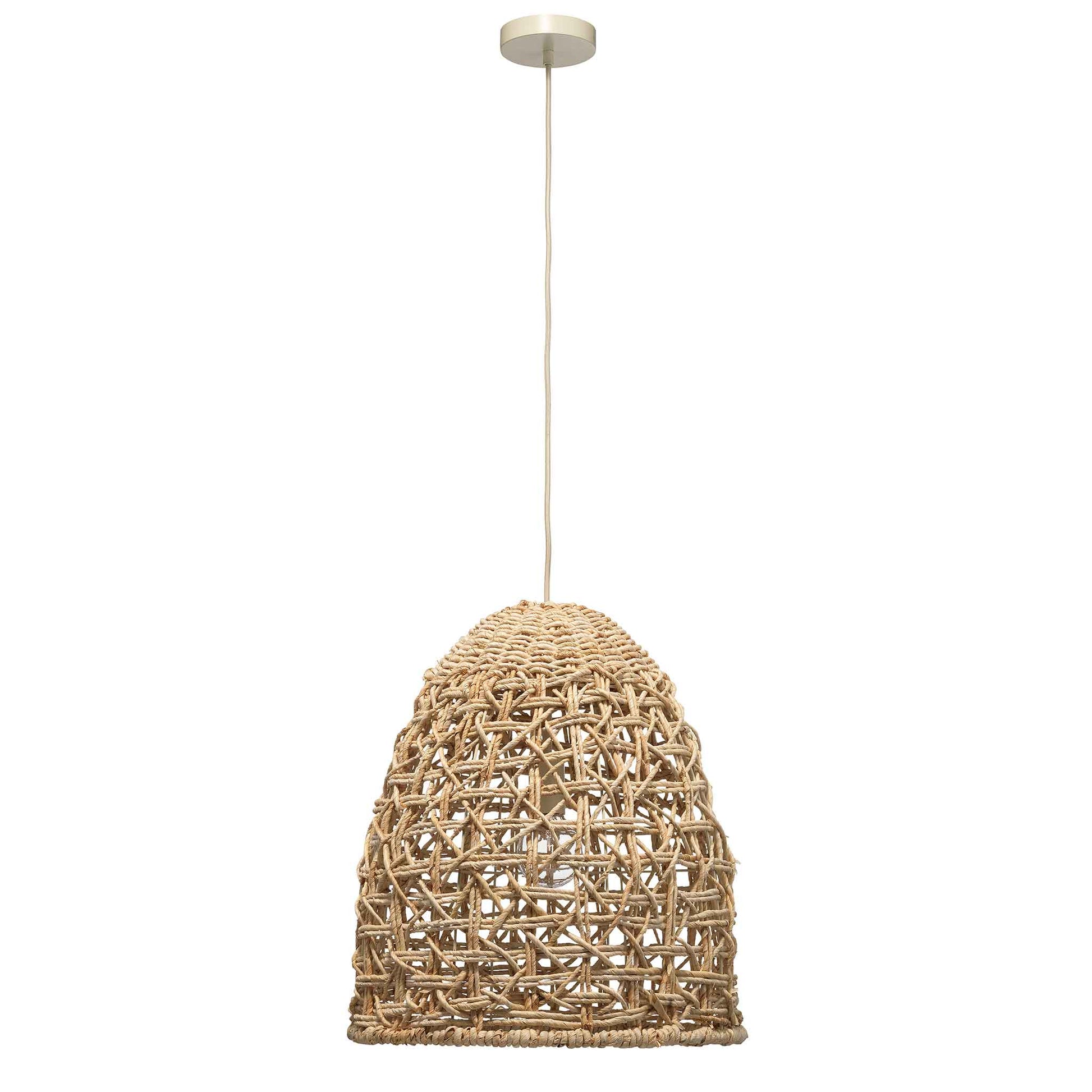 1 light 18 inch natural pendant