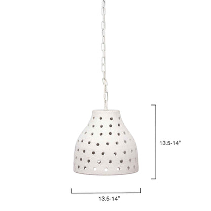 1 light 14 inch white pendant