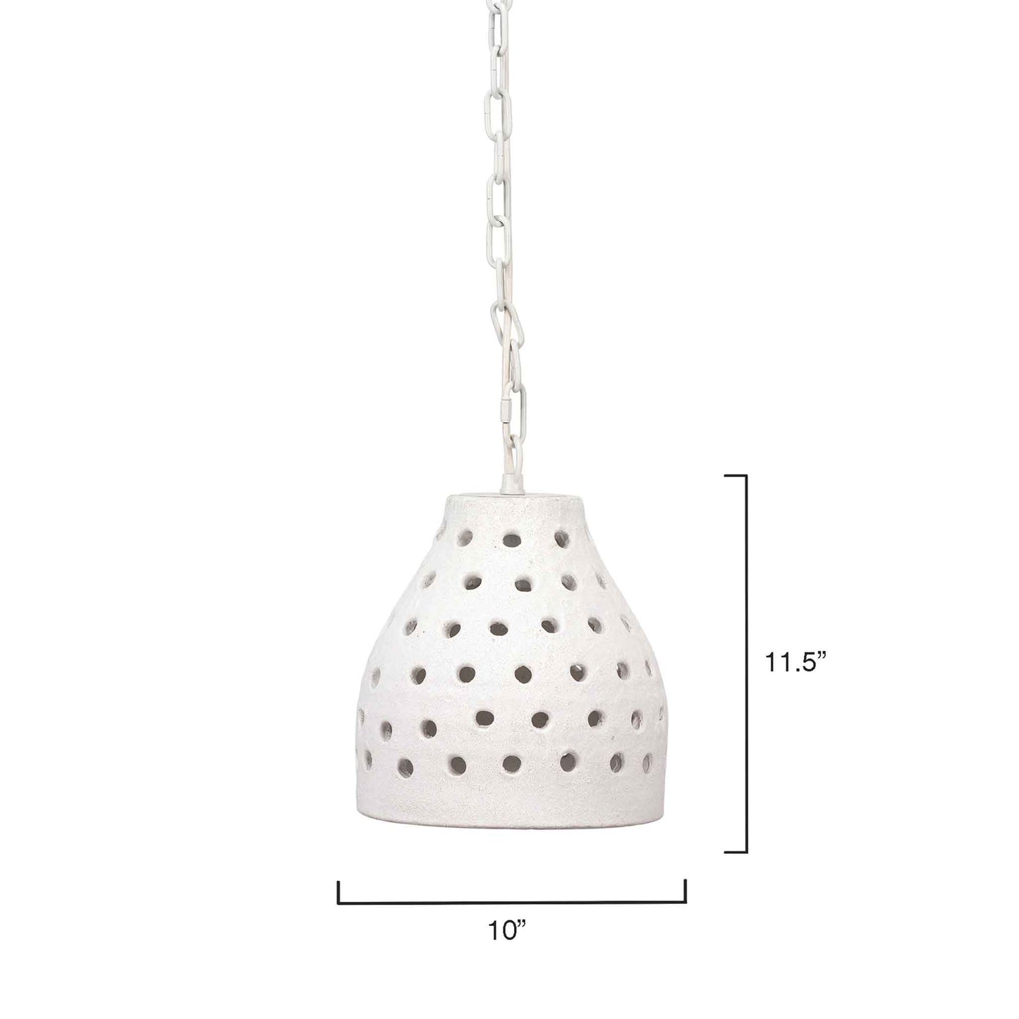 1 light 10 inch white pendant