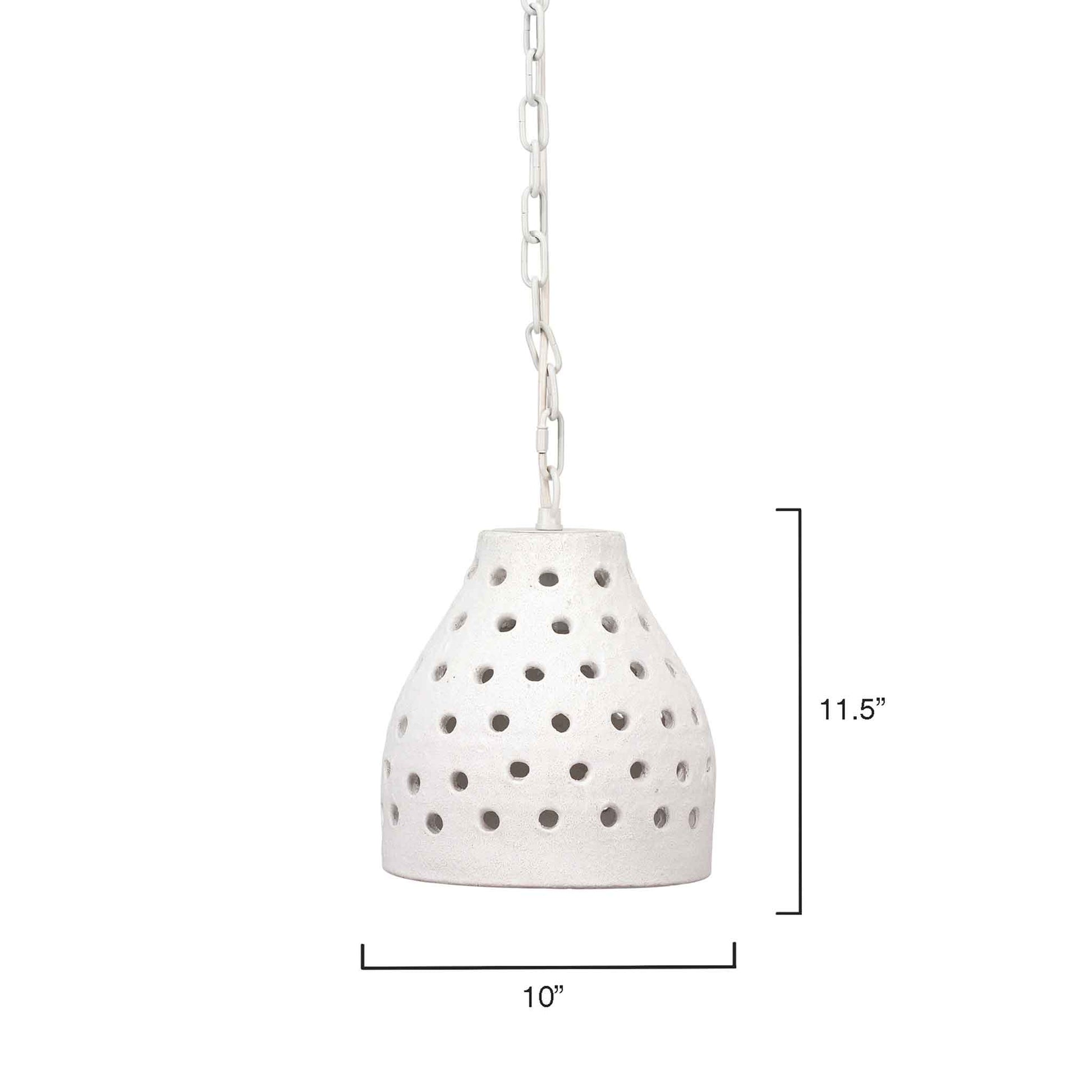 1 light 10 inch white pendant