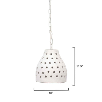 1 light 10 inch white pendant