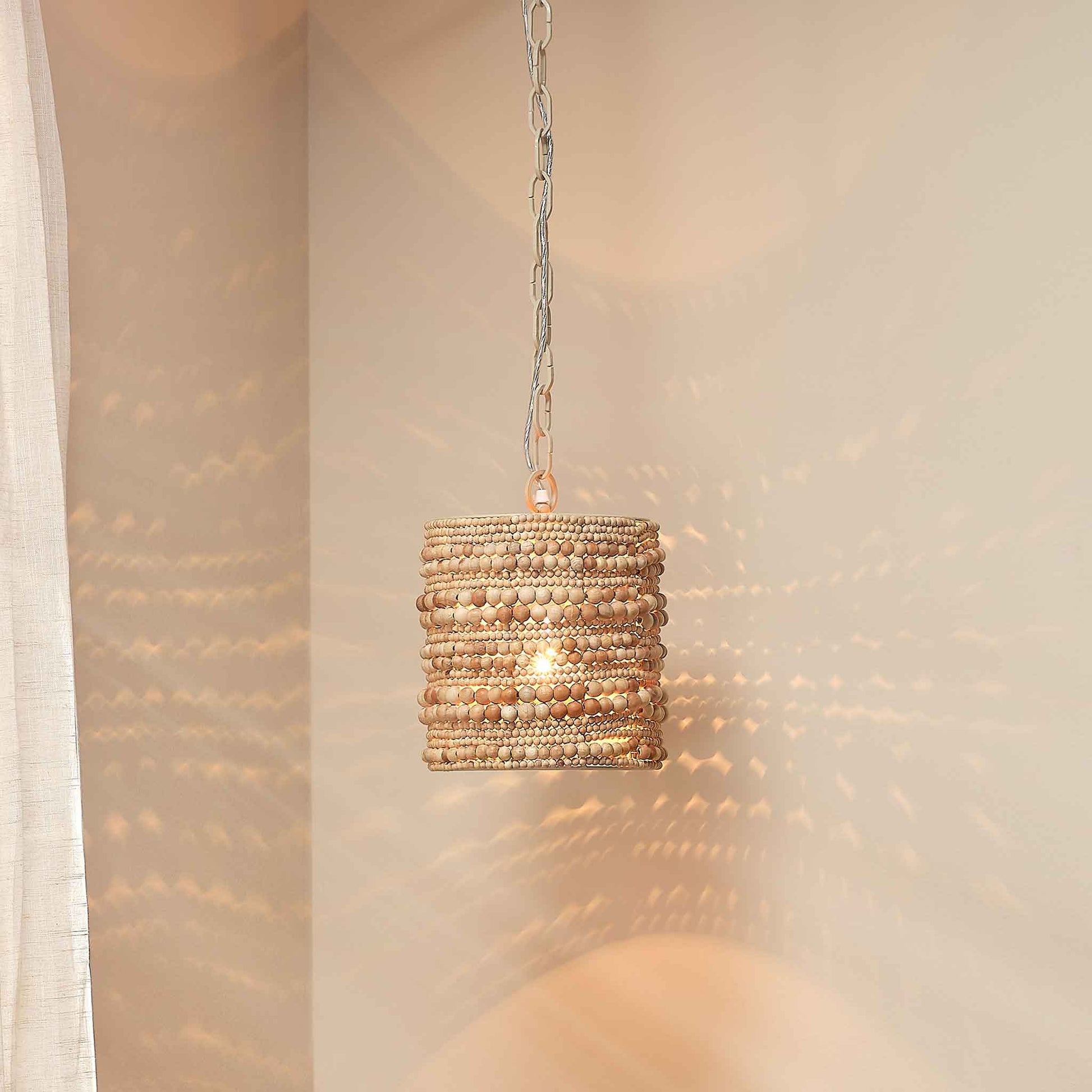 1 light 11 inch natural chandelier