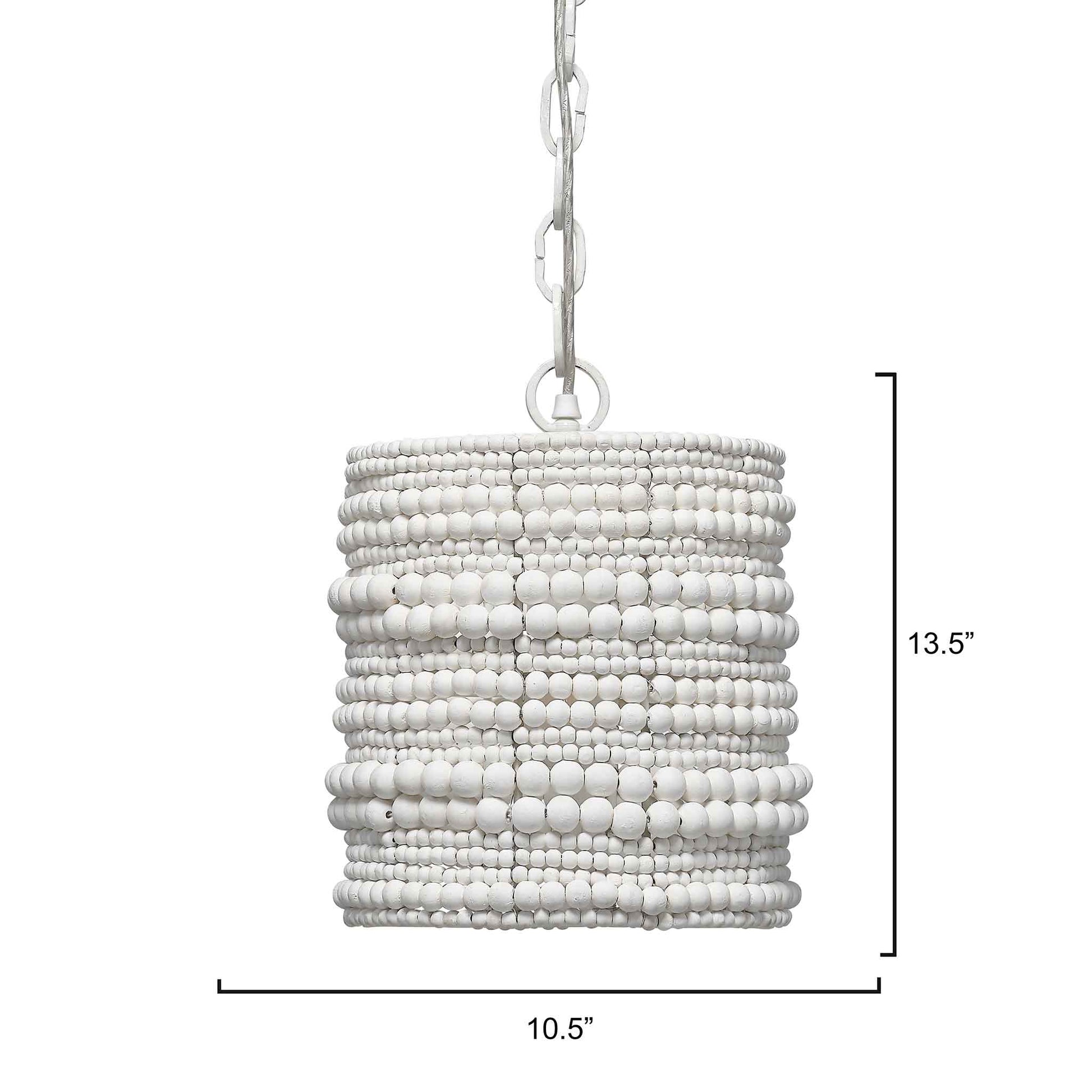 1 light 11 inch white chandelier