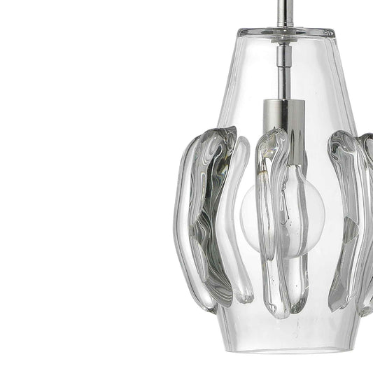 1 light 9 inch clear pendant