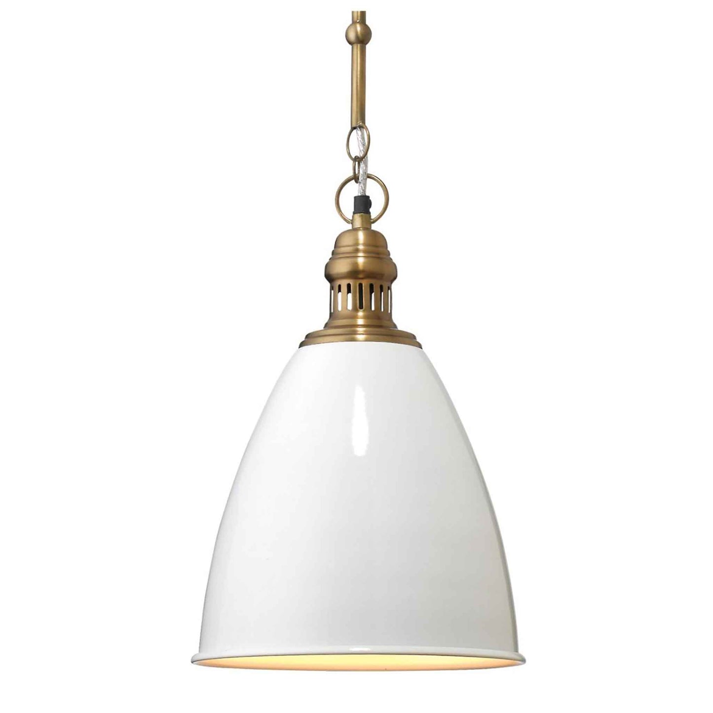 1 light 11 inch white pendant