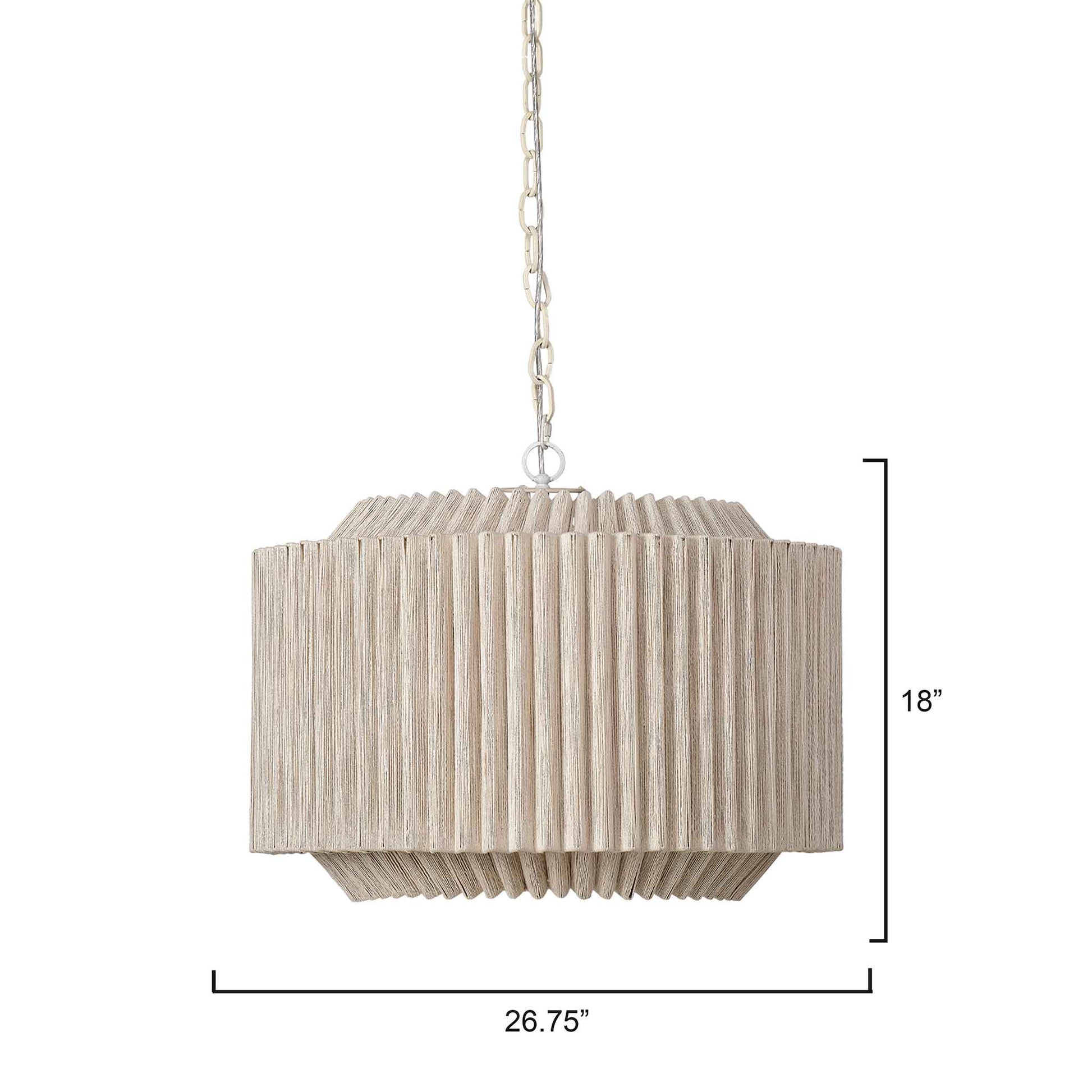 4 light 27 inch off-white natural chandelier