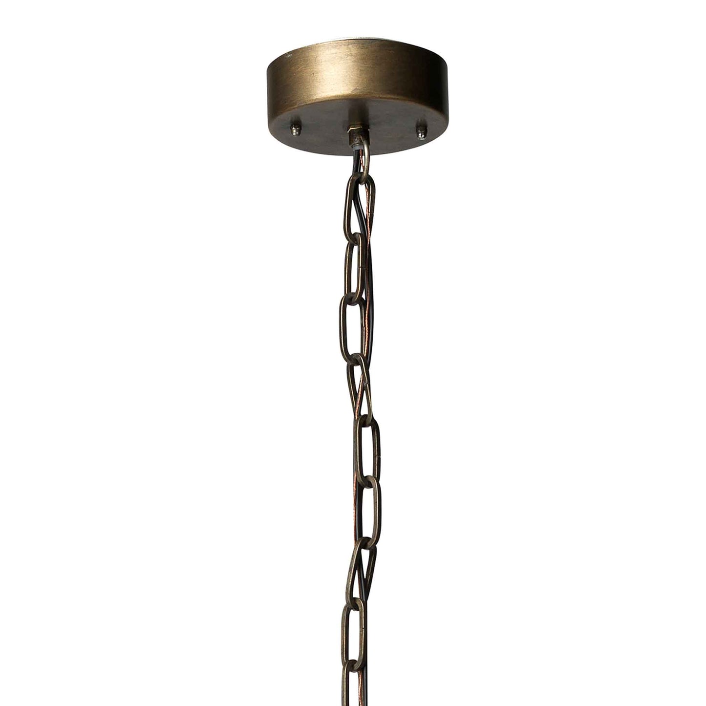 1 light 28 inch antique brass pendant