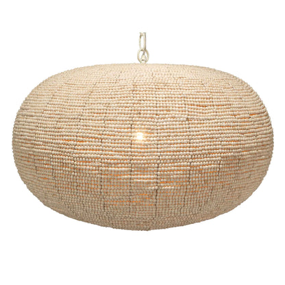 3 light 32 inch natural pendant