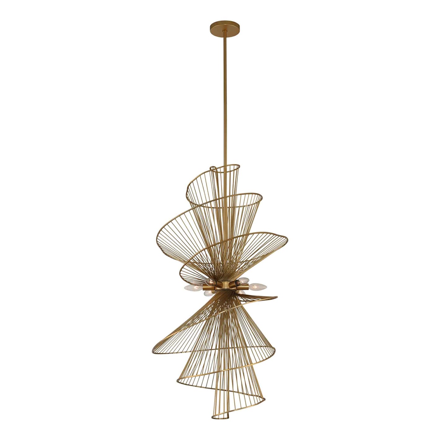 6 light 24 inch nordic brass large foyer