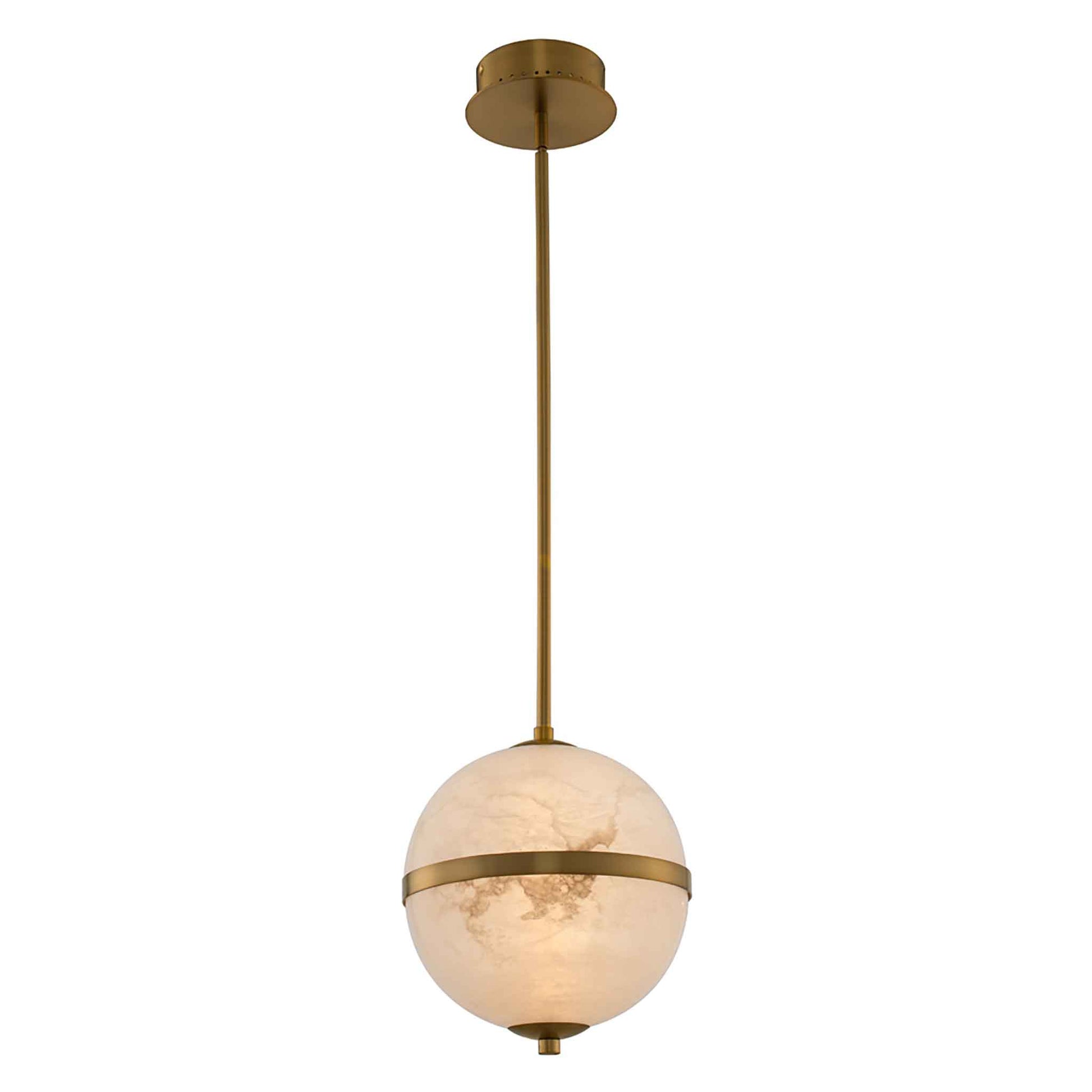 10 inch winter brass led mini pendant