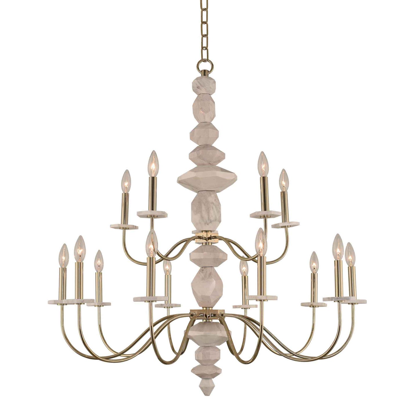 15 light 38 inch 2 tier champagne gold chandelier