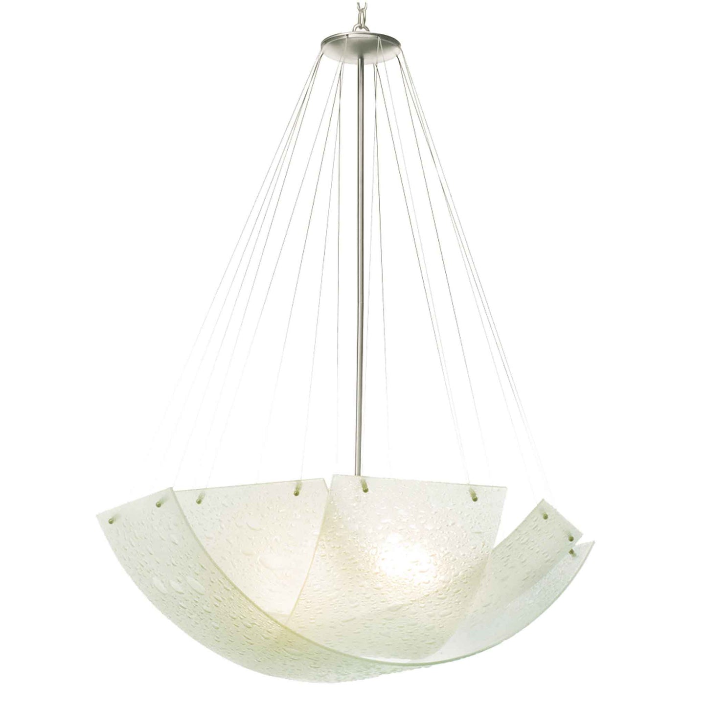 5 light 36 inch satin nickel pendant