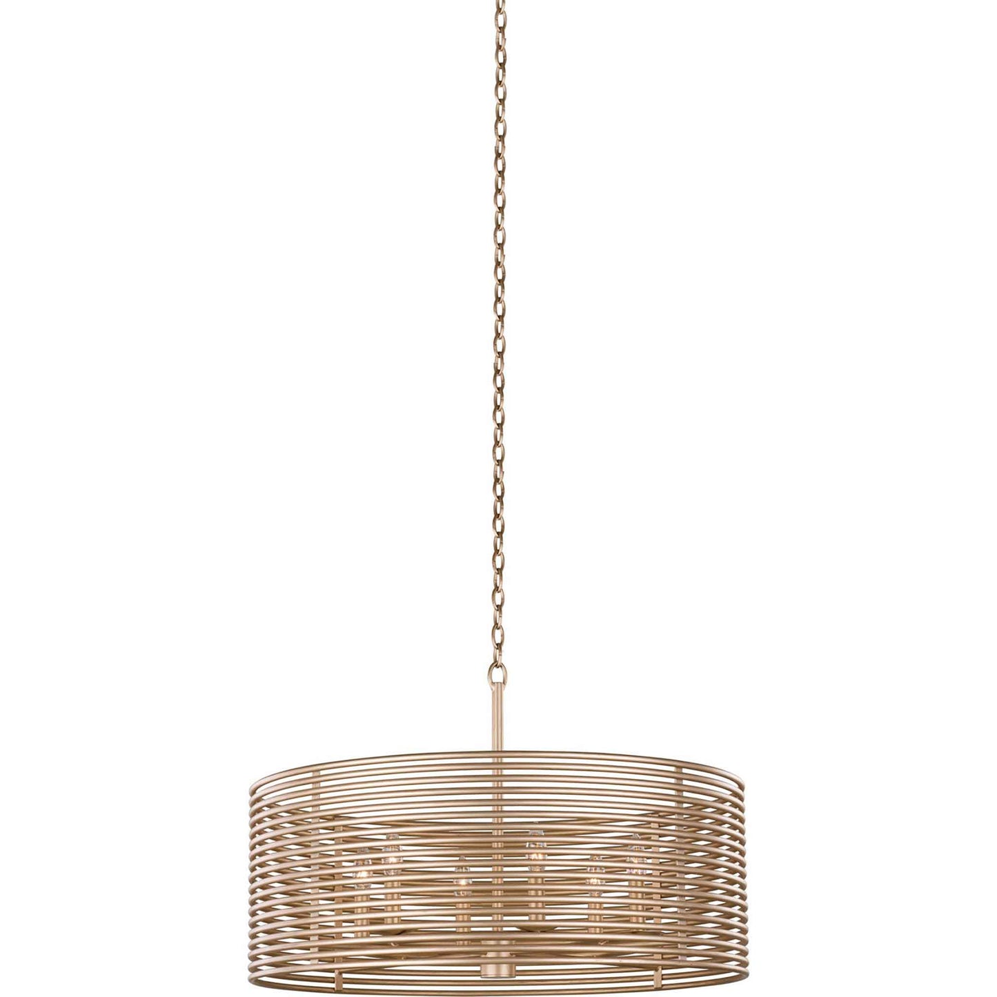 6 light 28 inch modern gold pendant