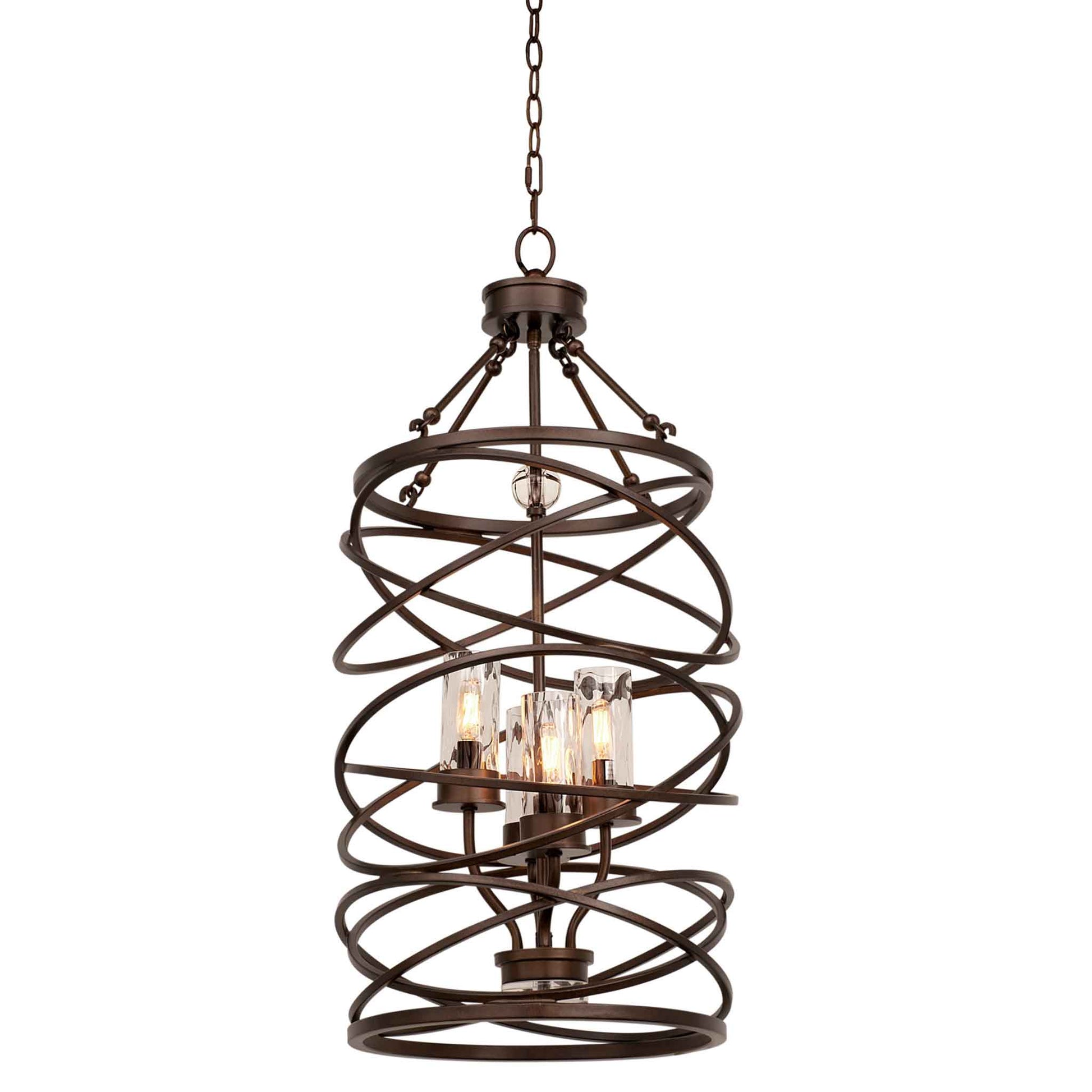 4 light 17 inch etruscan bronze foyer