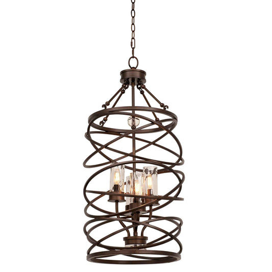 4 light 17 inch etruscan bronze foyer