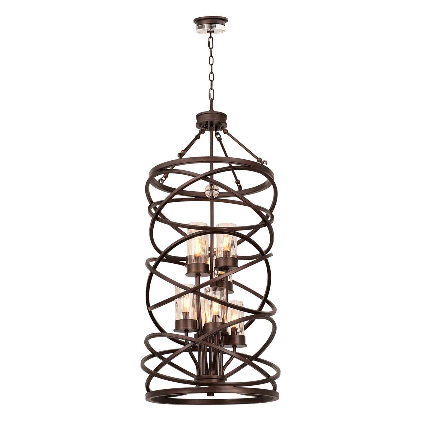 8 light 20 inch etruscan bronze foyer