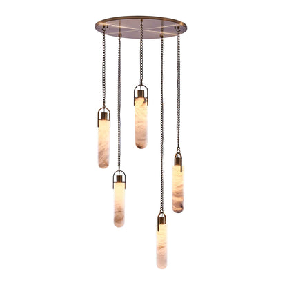 24 inch winter brass full canopy pendant