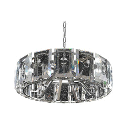 8 light 27 inch stainless steel pendant