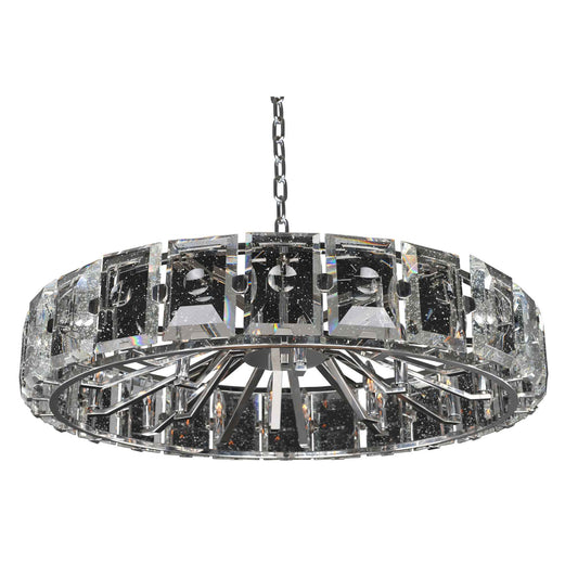 8 light 39 inch stainless steel pendant