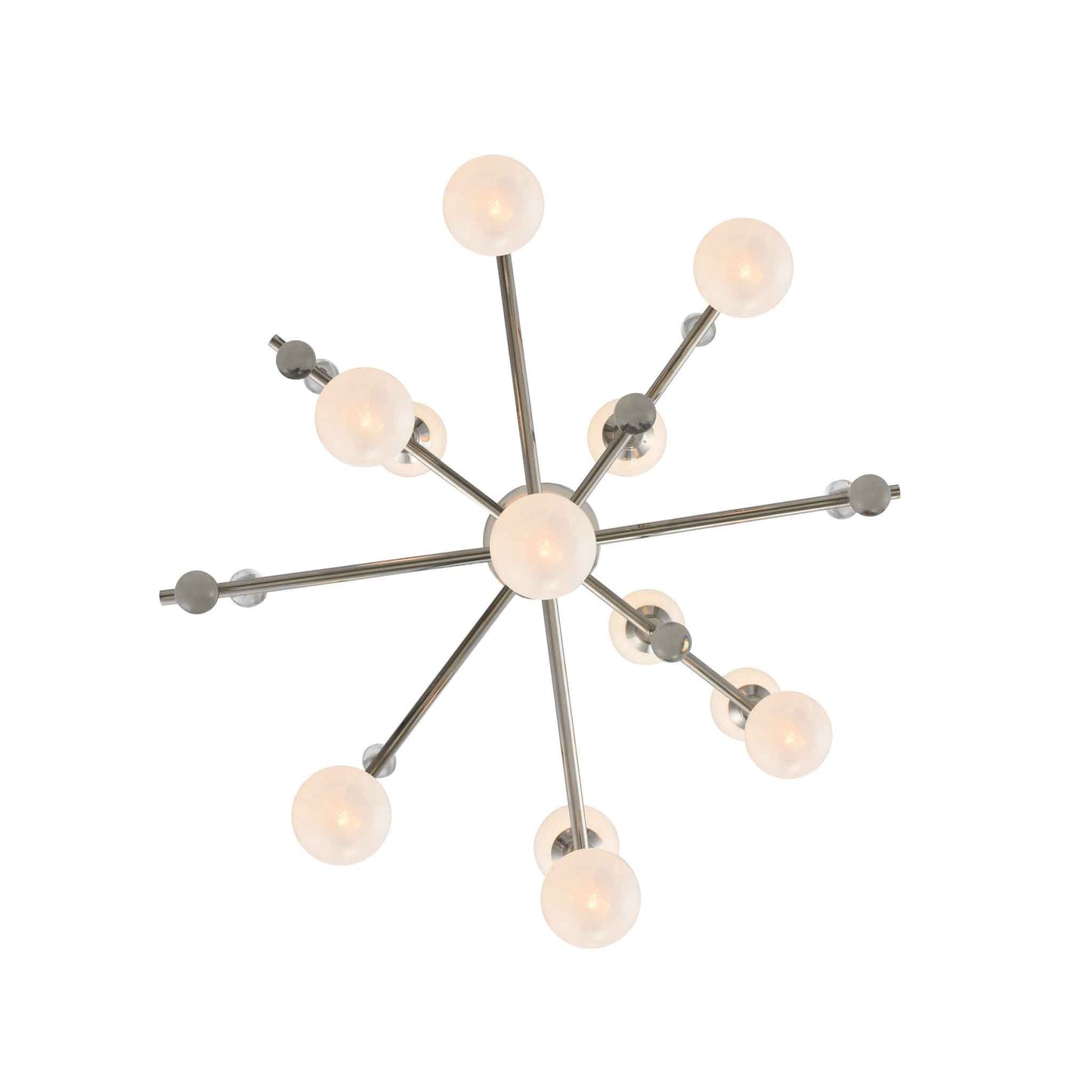 12 light 24 inch polished nickel chandelier