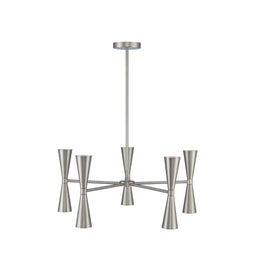 10 light 28 inch satin nickel chandelier