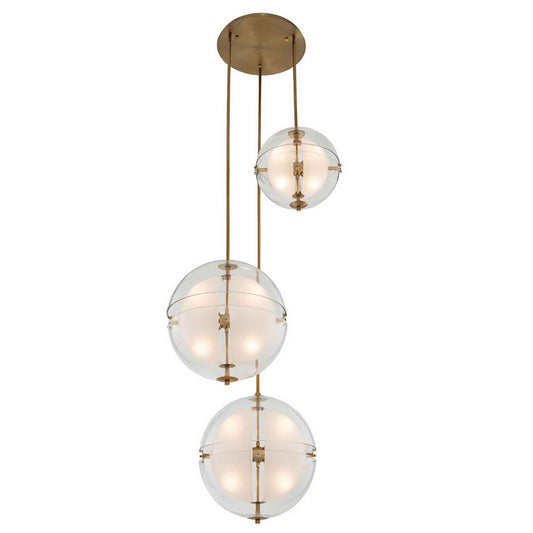 12 light 44 inch winter brass multi drop doyer