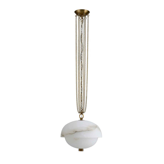 9 inch winter brass led pendant