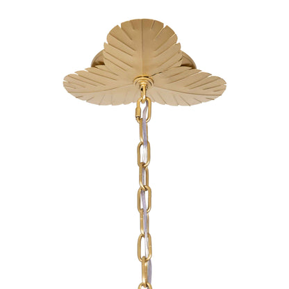 6 light 23 inch gold seagrass and rope chandelier