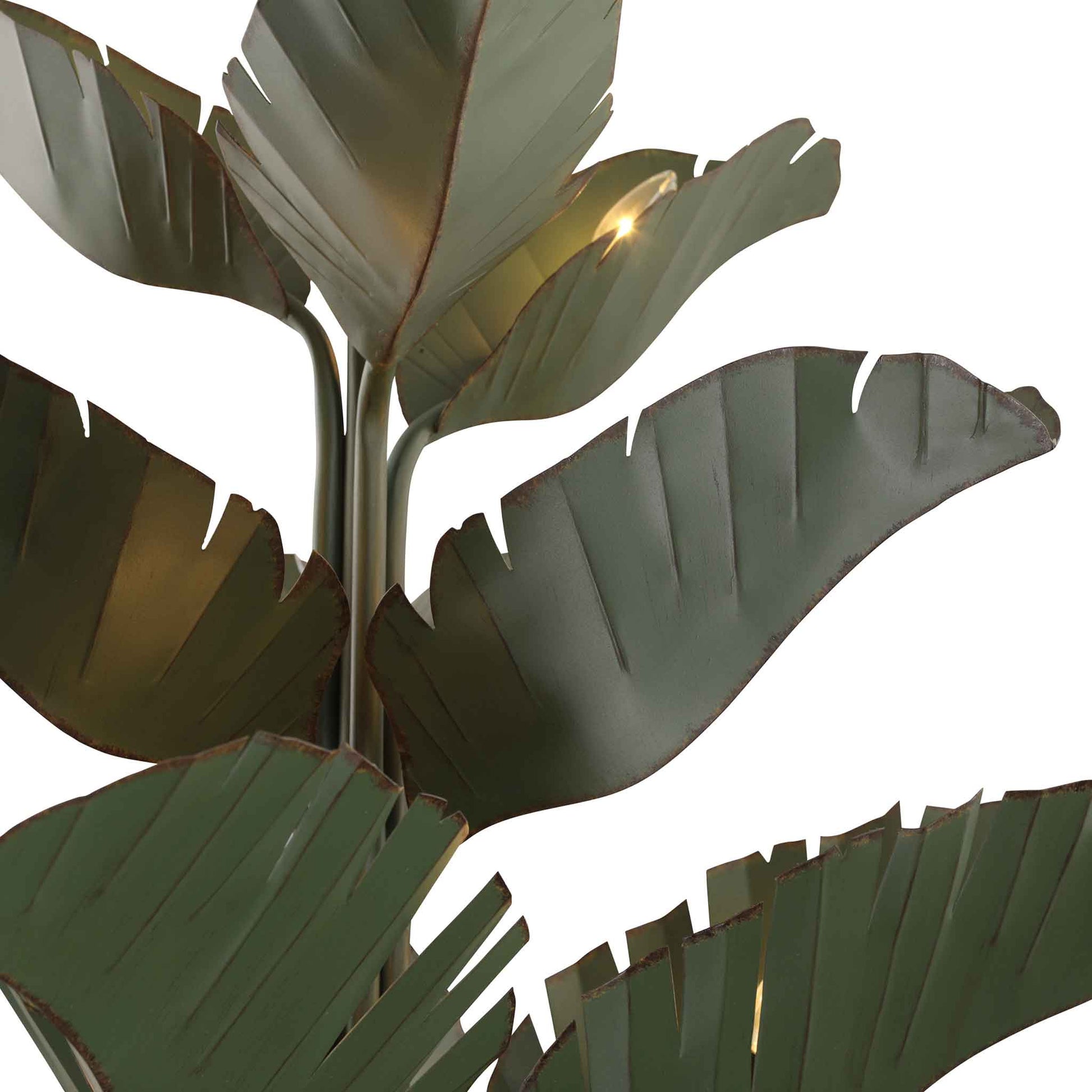 9 light 35 inch banana leaf chandelier