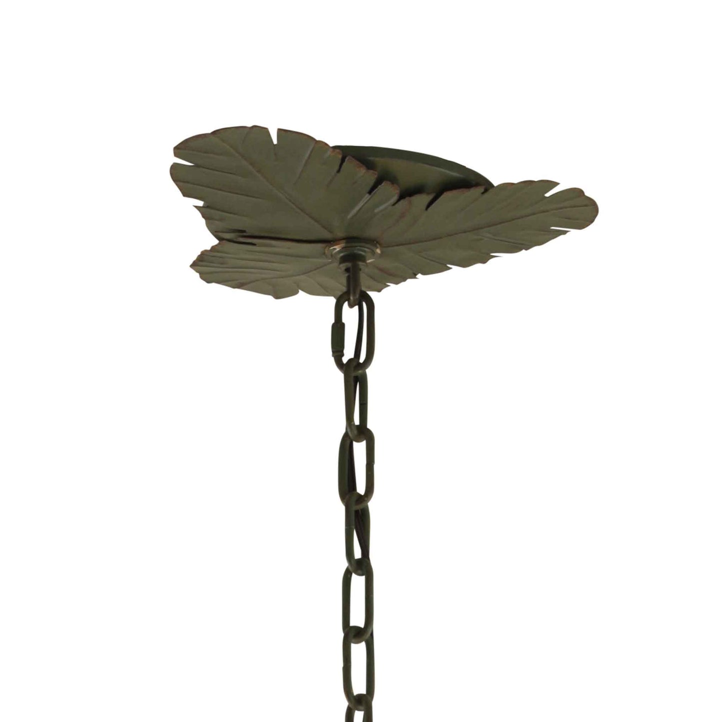 9 light 35 inch banana leaf chandelier