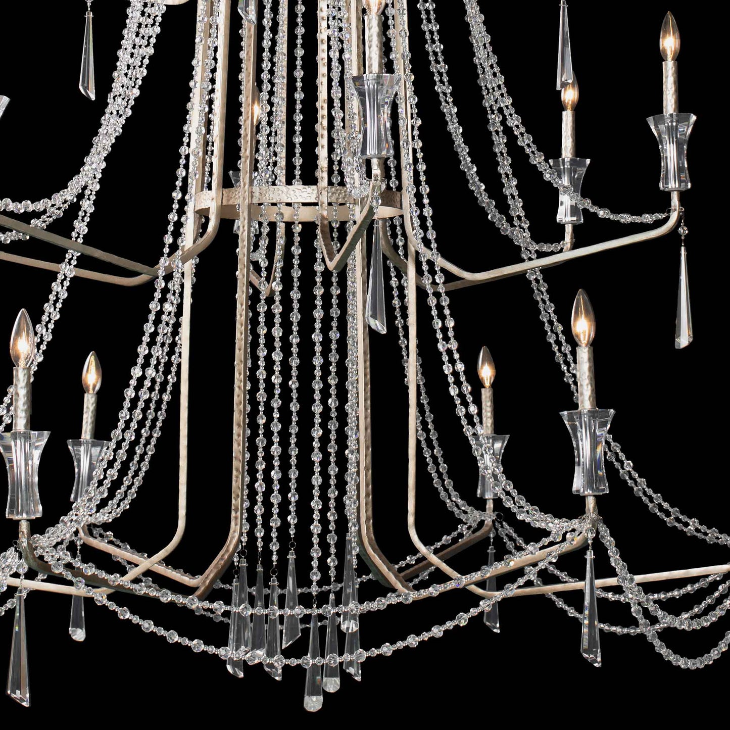 18 light 57 inch transcend silver chandelier