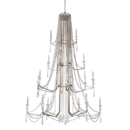 18 light 57 inch transcend silver chandelier