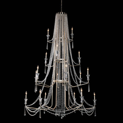 18 light 57 inch transcend silver chandelier