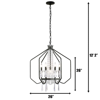 7 light 26 inch onyx pendant