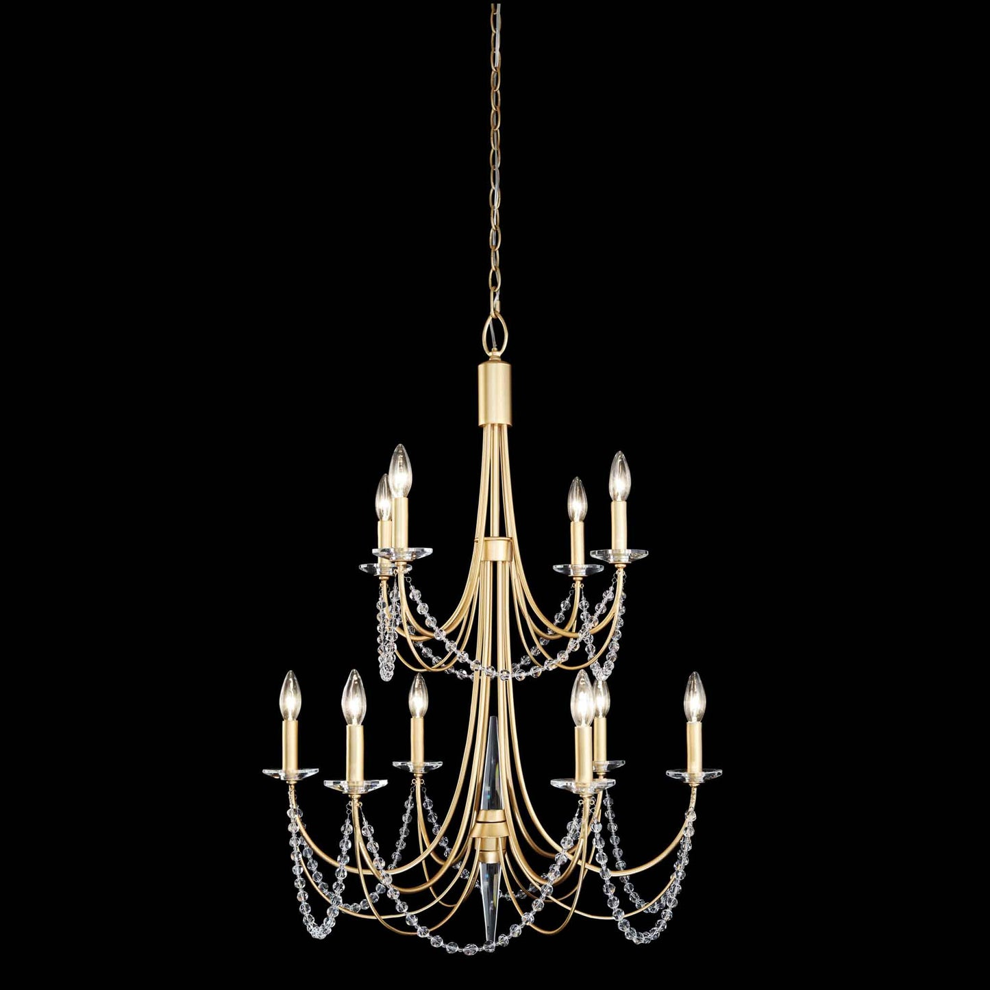 10 light 26 inch 2 tier french gold chandelier