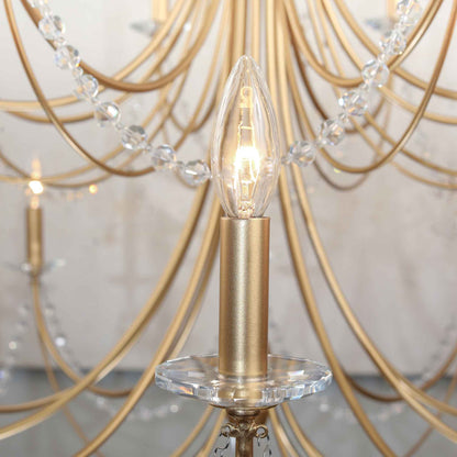 18 light 32 inch 3 tier french gold chandelier