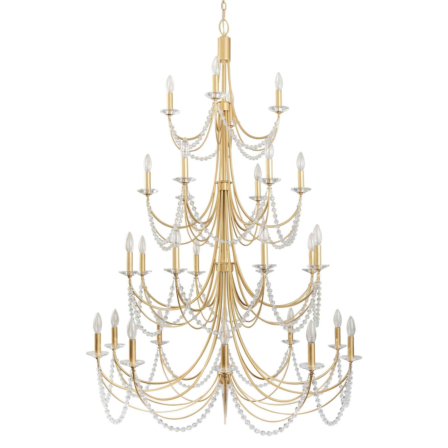 28 light 40 inch 4 tier french gold chandelier