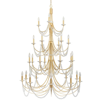 28 light 40 inch 4 tier french gold chandelier