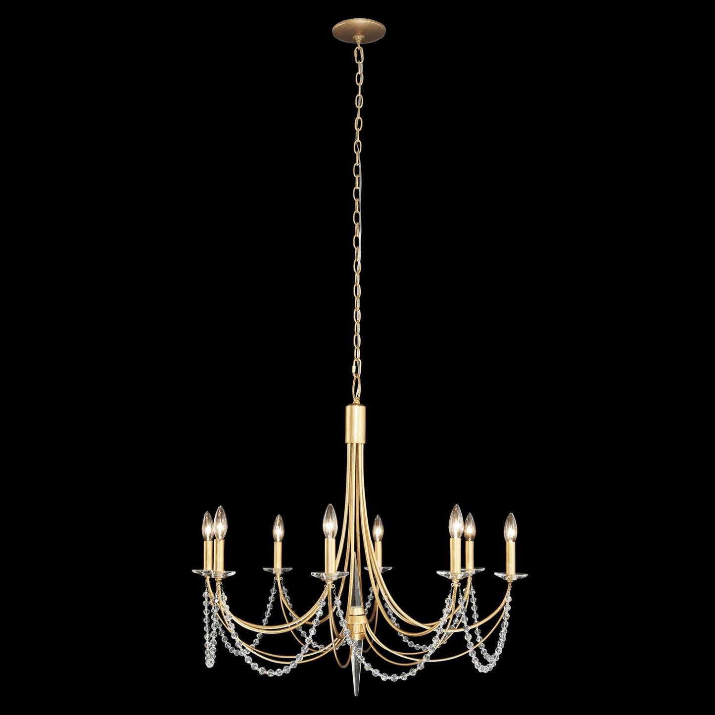 8 light 32 inch french gold chandelier