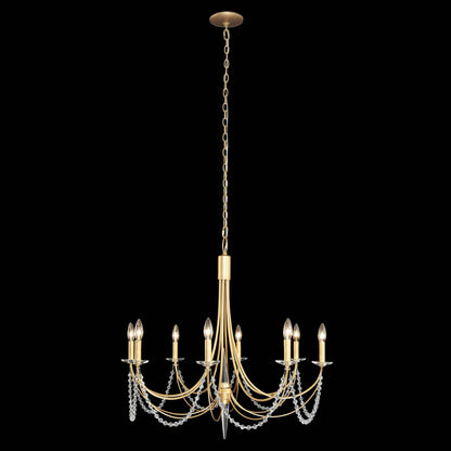 8 light 32 inch french gold chandelier