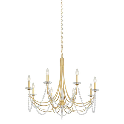 8 light 32 inch french gold chandelier