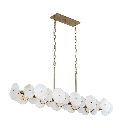 10 light 50 inch havana gold pendant