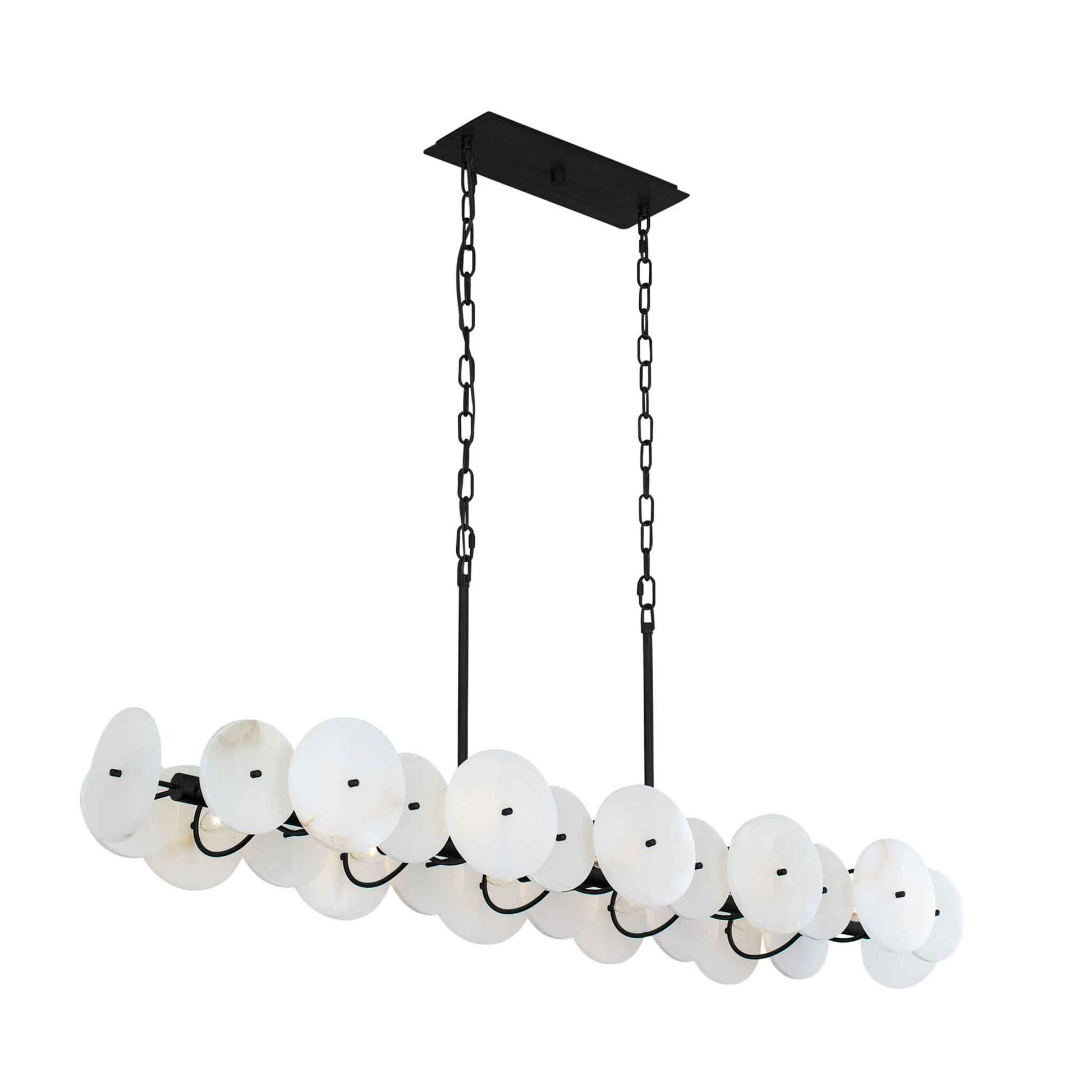 10 light 50 inch matte black pendant