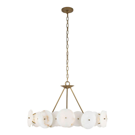 6 light 30 inch havana gold chandelier