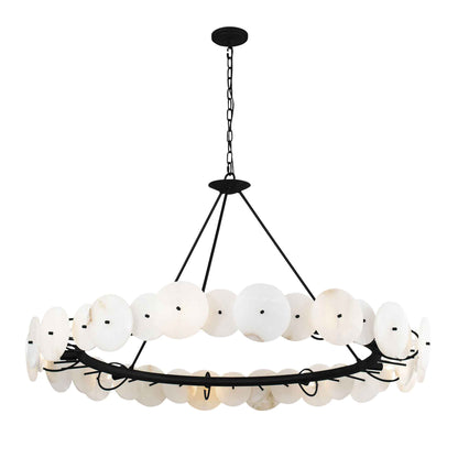 9 light 48 inch matte black chandelier