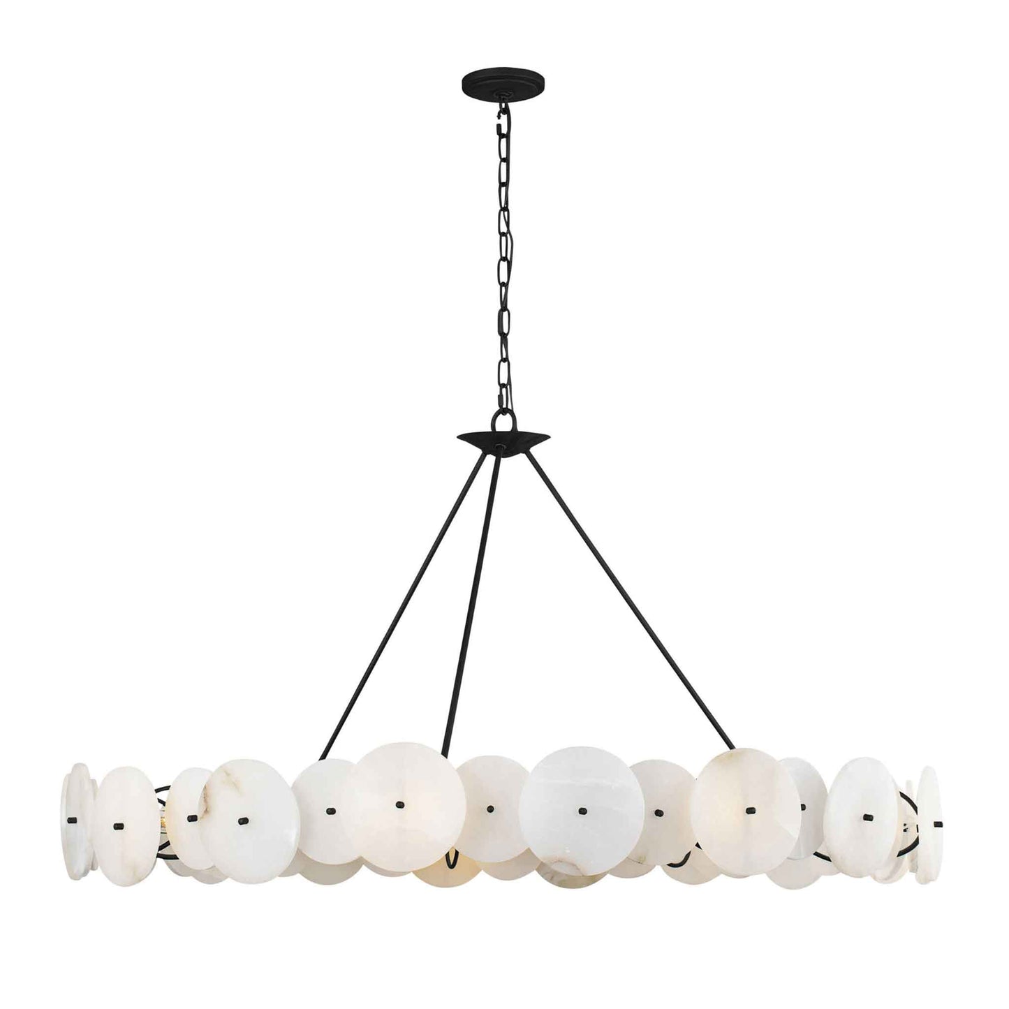 9 light 48 inch matte black chandelier