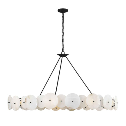 9 light 48 inch matte black chandelier