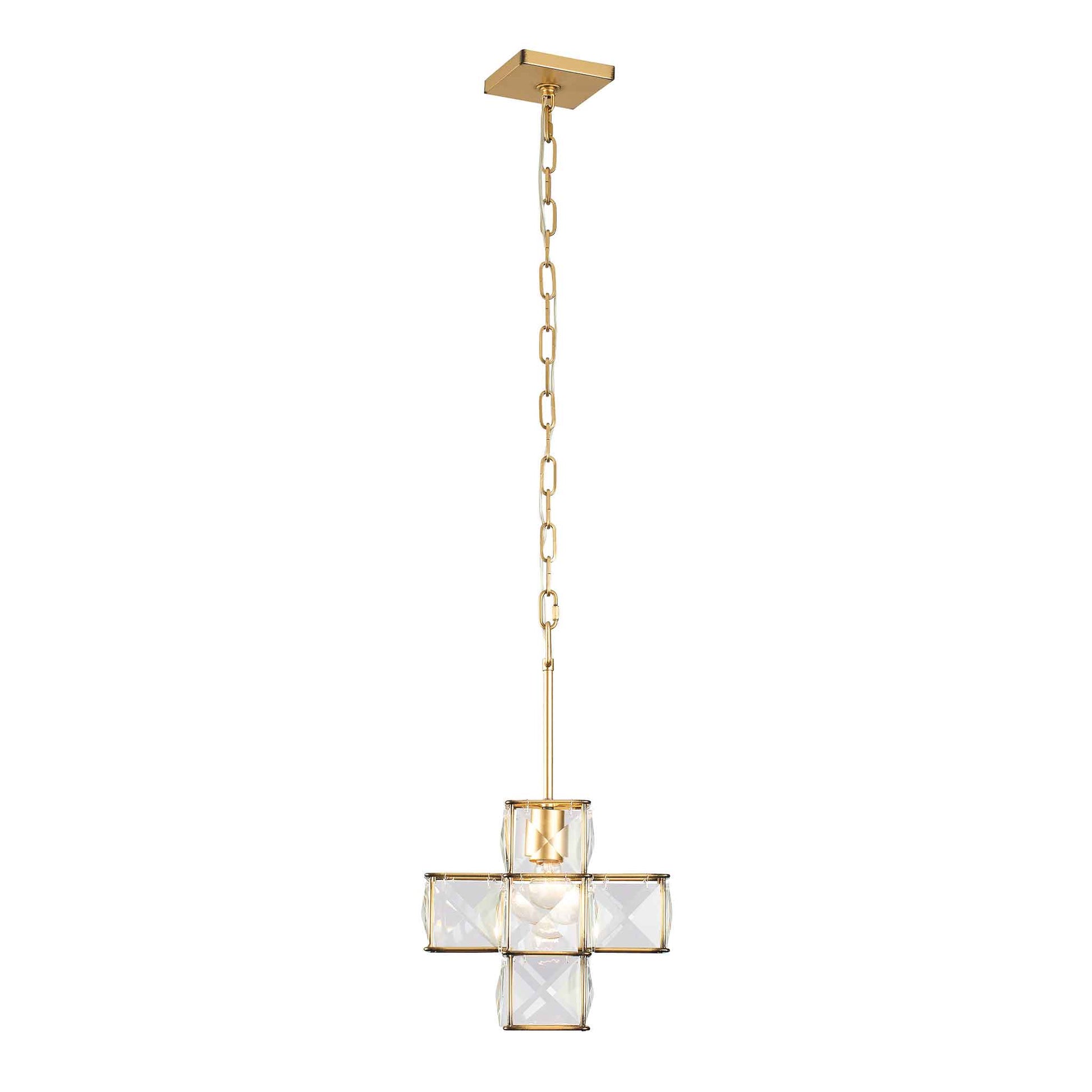 1 light 11 inch calypso gold pendant