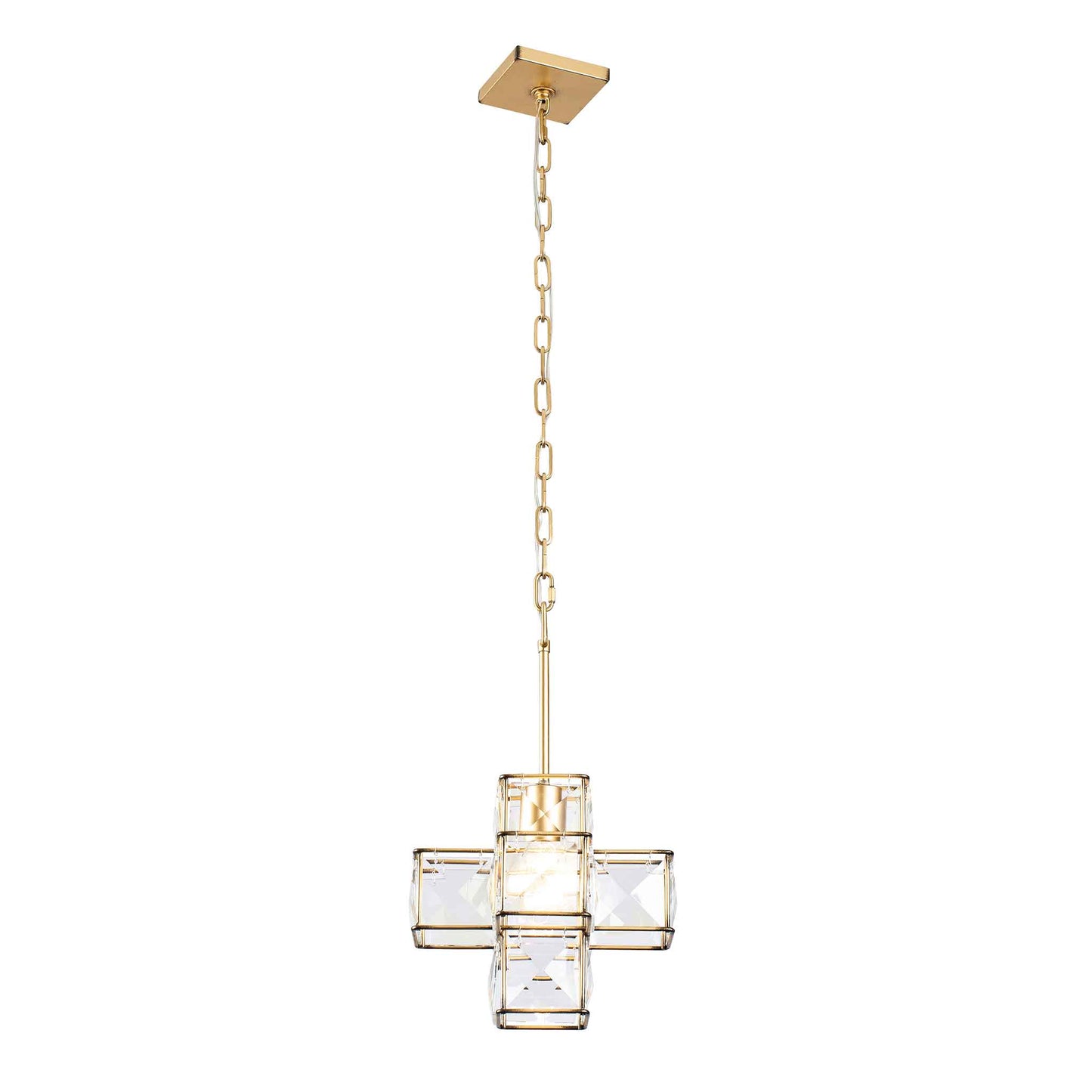 1 light 11 inch calypso gold pendant